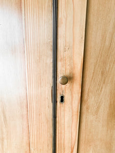 A Large 19th Century English Pine Linen Press Cupboard