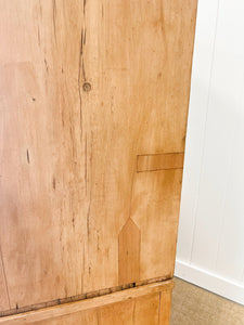 A Large 19th Century English Pine Linen Press Cupboard