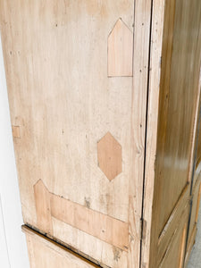 A Large 19th Century English Pine Linen Press Cupboard