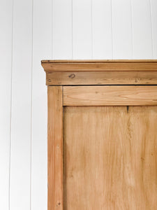 A Large 19th Century English Pine Linen Press Cupboard