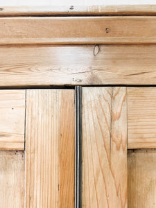 A Large 19th Century English Pine Linen Press Cupboard