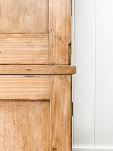 A Large 19th Century English Pine Linen Press Cupboard