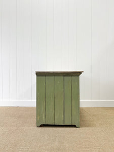 An Antique Green Painted Pine Cupboard c1900