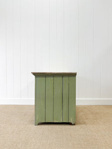 An Antique Green Painted Pine Cupboard c1900