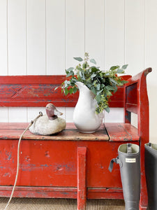 A Good 19th Century Painted Pine Settle or Bench