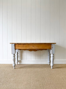 Antique English Country Pine Server or Console Table  c1890