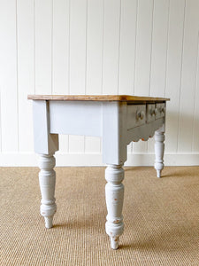 Antique English Country Pine Server or Console Table  c1890