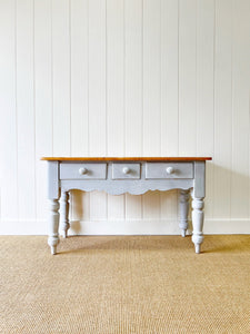 Antique English Country Pine Server or Console Table  c1890