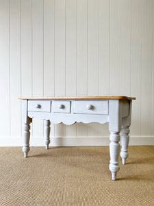 Antique English Country Pine Server or Console Table  c1890