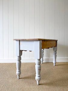 Antique English Country Pine Server or Console Table  c1890