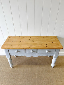 Antique English Country Pine Server or Console Table  c1890