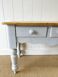 Antique English Country Pine Server or Console Table  c1890