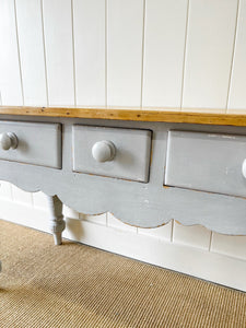 Antique English Country Pine Server or Console Table  c1890