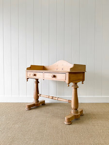 An English Country Pine Galleried Washstand or Console Table c1860