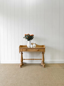 An English Country Pine Galleried Washstand or Console Table c1860