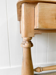 An English Country Pine Galleried Washstand or Console Table c1860