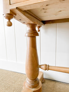 An English Country Pine Galleried Washstand or Console Table c1860