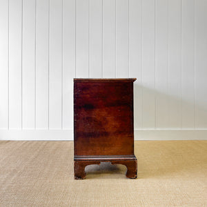 An English Pine Mule Chest Trunk or Blanket Box with Original Faux Paint c1850