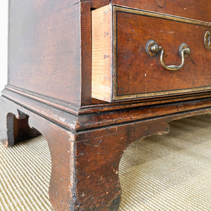 An English Pine Mule Chest Trunk or Blanket Box with Original Faux Paint c1850