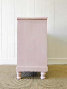 An Antique English Pine Chest of Drawers Dresser c1890