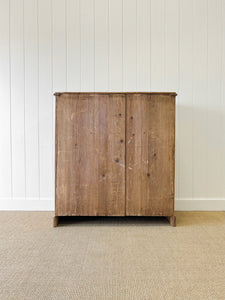A Large English Pine Chest of Drawers Dresser with Wooden Knobs  c1890