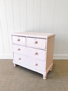 An Antique English Pine Chest of Drawers Dresser c1890