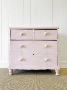 An Antique English Pine Chest of Drawers Dresser c1890