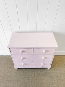 An Antique English Pine Chest of Drawers Dresser c1890