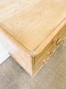 An Antique English Pine Chest of Drawers Dresser c1890