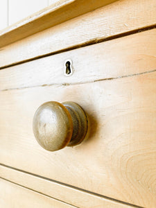 An Antique English Pine Chest of Drawers Dresser c1890