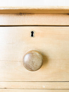 An Antique English Pine Chest of Drawers Dresser c1890