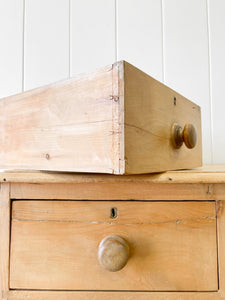 An Antique English Pine Chest of Drawers Dresser c1890