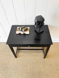 An Ebonized Georgian Mahogany Side Table or Nightstand
