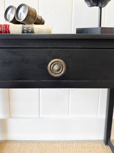 An Ebonized Georgian Mahogany Side Table or Nightstand