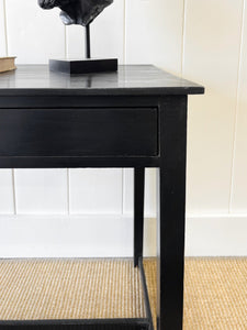 An Ebonized Georgian Mahogany Side Table or Nightstand