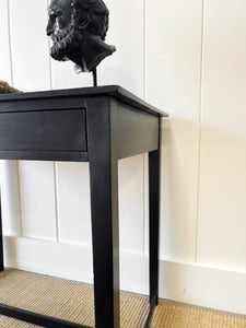 An Ebonized Georgian Mahogany Side Table or Nightstand