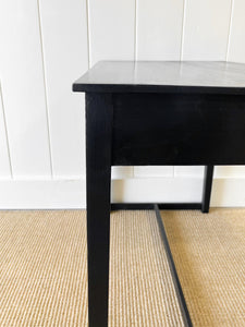 An Ebonized Georgian Mahogany Side Table or Nightstand