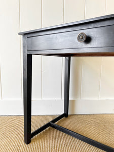An Ebonized Georgian Mahogany Side Table or Nightstand