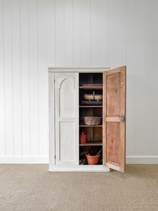 A Cream Painted Housekeepers Cupboard Cabinet c1890