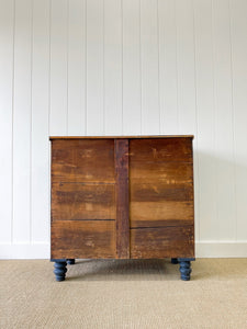 A 19th Century English Chest of Drawers in Navy Black