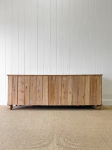 A Monumental English Country Pine Sideboard Buffet c1860