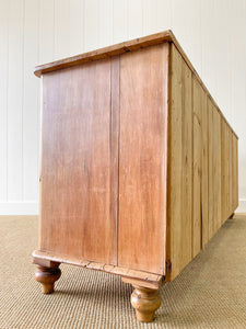A Monumental English Country Pine Sideboard Buffet c1860