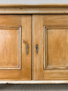 A Monumental English Country Pine Sideboard Buffet c1860