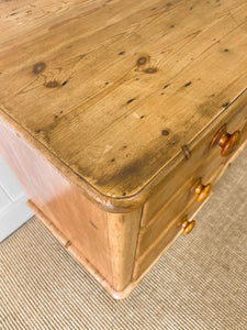 A Monumental English Country Pine Sideboard Buffet c1860