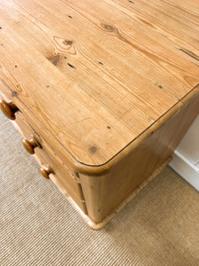 A Monumental English Country Pine Sideboard Buffet c1860