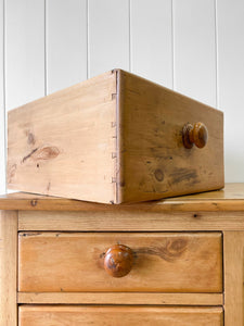 A Monumental English Country Pine Sideboard Buffet c1860