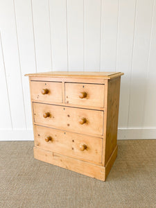 An Antique English Pine Chest of Drawers c1890