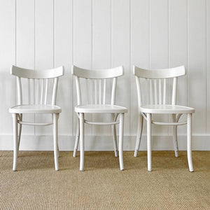 A Vintage Set of 3 White Chairs