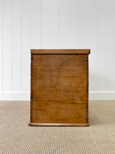 An English Pine Mule Chest Trunk or Blanket Box c1850