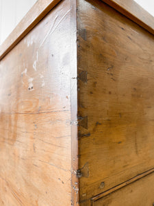 An English Pine Mule Chest Trunk or Blanket Box c1850